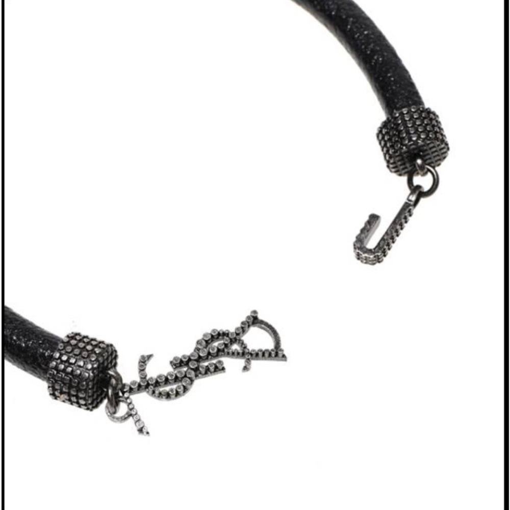 NWT YSL SAINT LAURENT OPYUM Bracelet Black lLeather Unisex🖤💝 - Picture 8 of 16